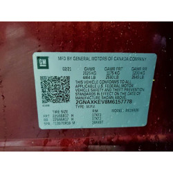 2021 CHEVROLET EQUINOX 2GNAXKEV8M6157778 98043405