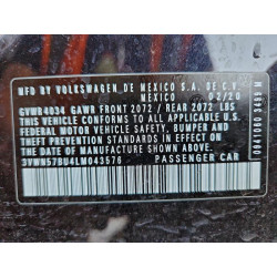 2020 VOLKSWAGEN JETTA 3VWN57BU4LM043576 97302845