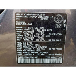 2023 VOLKSWAGEN ATLAS 1V2FR2CA6PC543960 95311225