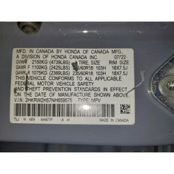 2022 HONDA CRV 2HKRW2H57NH659575 96185595