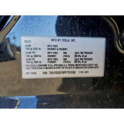 2023 TESLA MODEL Y 7SAYGDEF9PF791596 96465315