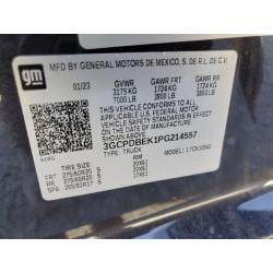 2023 CHEVROLET ALL Models 3GCPDBEK1PG214557 93082735