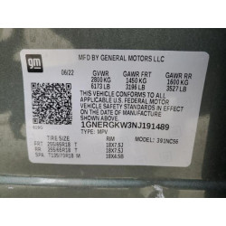 2022 CHEVROLET TRAVERSE 1GNERGKW3NJ191489 93481225