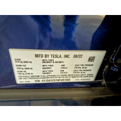 2022 TESLA MODEL S 5YJSA1E51NF491266 95934895
