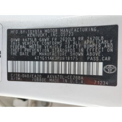 2023 TOYOTA CAMRY 4T1G11AK3PU818175 82693805