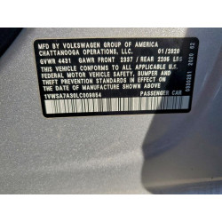 2020 VOLKSWAGEN PASSAT 1VWSA7A30LC009854 96082045
