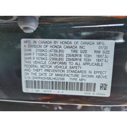 2020 HONDA CRV 2HKRW2H58LH622306 99663265