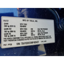 2022 TESLA MODEL Y