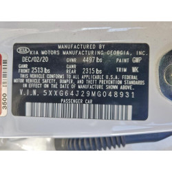 2021 KIA K5 5XXG64J29MG048931 93712335