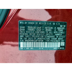 2020 HONDA FIT 3HGGK5H81LM718708 96145895