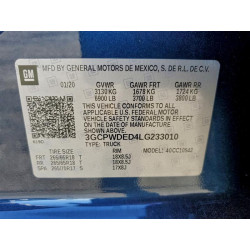 2020 CHEVROLET ALL Models 3GCPWDED4LG233010 96628245