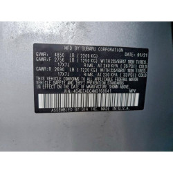 2021 SUBARU OUTBACK 4S4BTADC4M3168041 95168425