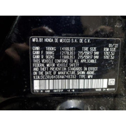 2022 HONDA HR-V 3CZRU6H36NM748392 93431145