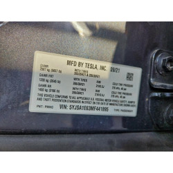 2021 TESLA MODEL S 5YJSA1E63MF441895 92302145