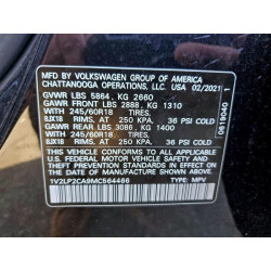 2021 VOLKSWAGEN ATLAS 1V2LP2CA9MC564466 95888205