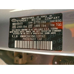 2021 HYUNDAI VENUE KMHRC8A38MU108561 73036485