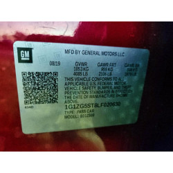 2020 CHEVROLET MALIBU 1G1ZG5ST8LF020630 96803175