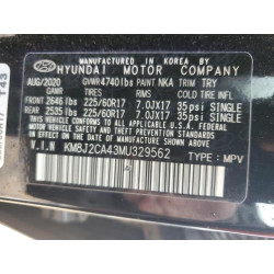 2021 HYUNDAI TUCSON KM8J2CA43MU329562 87001435