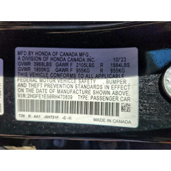 2024 HONDA CIVIC 2HGFE1E58RH470809 95690655