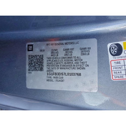 2020 CHEVROLET CAMARO 1G1FB3DS7L0103768 99597655