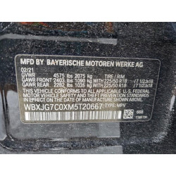 2021 BMW X1 WBXJG7C0XM5T20667 96364705