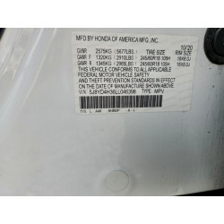 2020 ACURA MDX 5J8YD4H36LL046398 95101165