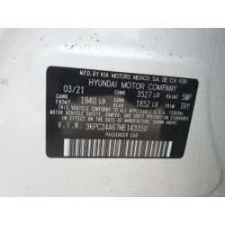 2021 HYUNDAI ACCENT 3KPC24A67ME143350 84170415