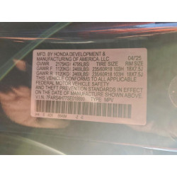 2025 HONDA CRV 7FARS4H77SE018899 98334305