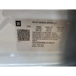 2020 CHEVROLET SONIC 1G1JD5SB8L4144213 61530605