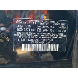 2020 HYUNDAI IONIQ KMHC65LC7LU232344 99471445