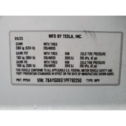 2023 TESLA MODEL Y 7SAYGDEE1PF792250 91564805