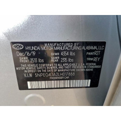 2020 HYUNDAI SONATA 5NPEG4JA2LH017888 94886495