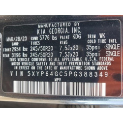 2023 KIA TELLURIDE 5XYP64GC5PG388349 93549695