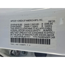 2020 HONDA ACCORD 1HGCV3F58LA017017 98442575