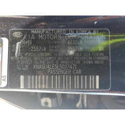 2020 KIA OPTIMA KNAGU4LE5L5037471 64437975