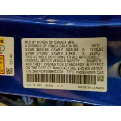 2022 HONDA CIVIC 2HGFE2F20NH532238 97425825