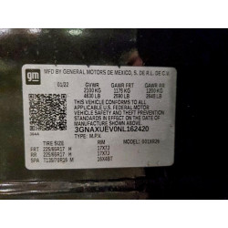 2022 CHEVROLET EQUINOX 3GNAXUEV0NL162420 98802295