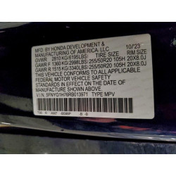 2024 HONDA PILOT 5FNYG1H76RB013971 99142755