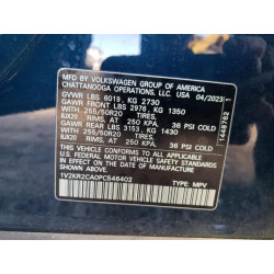 2023 VOLKSWAGEN ATLAS 1V2KR2CA0PC546402 92250945
