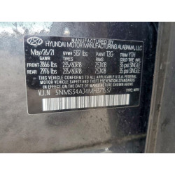 2021 HYUNDAI SANTA FE 5NMS34AJ4MH371537 96829165