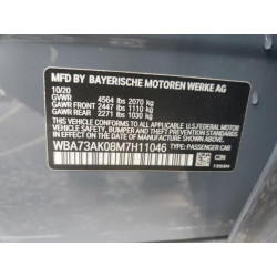 2021 BMW 2 SERIES WBA73AK08M7H11046 91514025