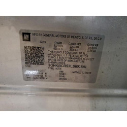 2020 CHEVROLET BLAZER 3GNKBCRS7LS601581 98775655