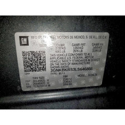 2020 CHEVROLET BLAZER 3GNKBKRS3LS646866 94979205