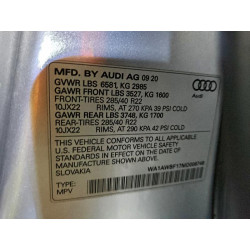 2021 AUDI SQ8 WA1AWBF17MD008748 96311935