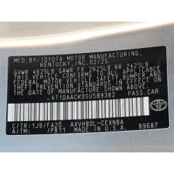 2025 TOYOTA CAMRY 4T1DAACK0SU589382 91467335