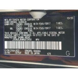 2021 TOYOTA 4RUNNER JTENU5JR4M5873954 92942425