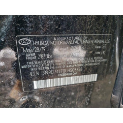 2020 HYUNDAI ELANTRA 5NPD74LF0LH503328 98210245