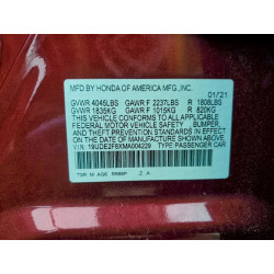 2021 ACURA ILX 19UDE2F8XMA004229 99786025