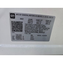 2022 CHEVROLET EQUINOX 3GNAXKEV0NL300512 73384935