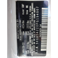 2023 KIA K5 5XXG14J20PG194007 90360265